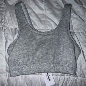Gray lounge bra/top